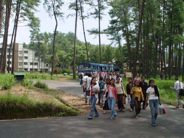 Students at the North-Eastern Hill University, Shillong (India)